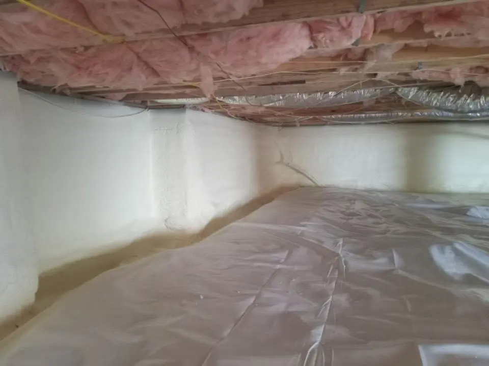 Crawl space encapsulation with closed-cell spray foam for Roof Maintenance in Brunswick